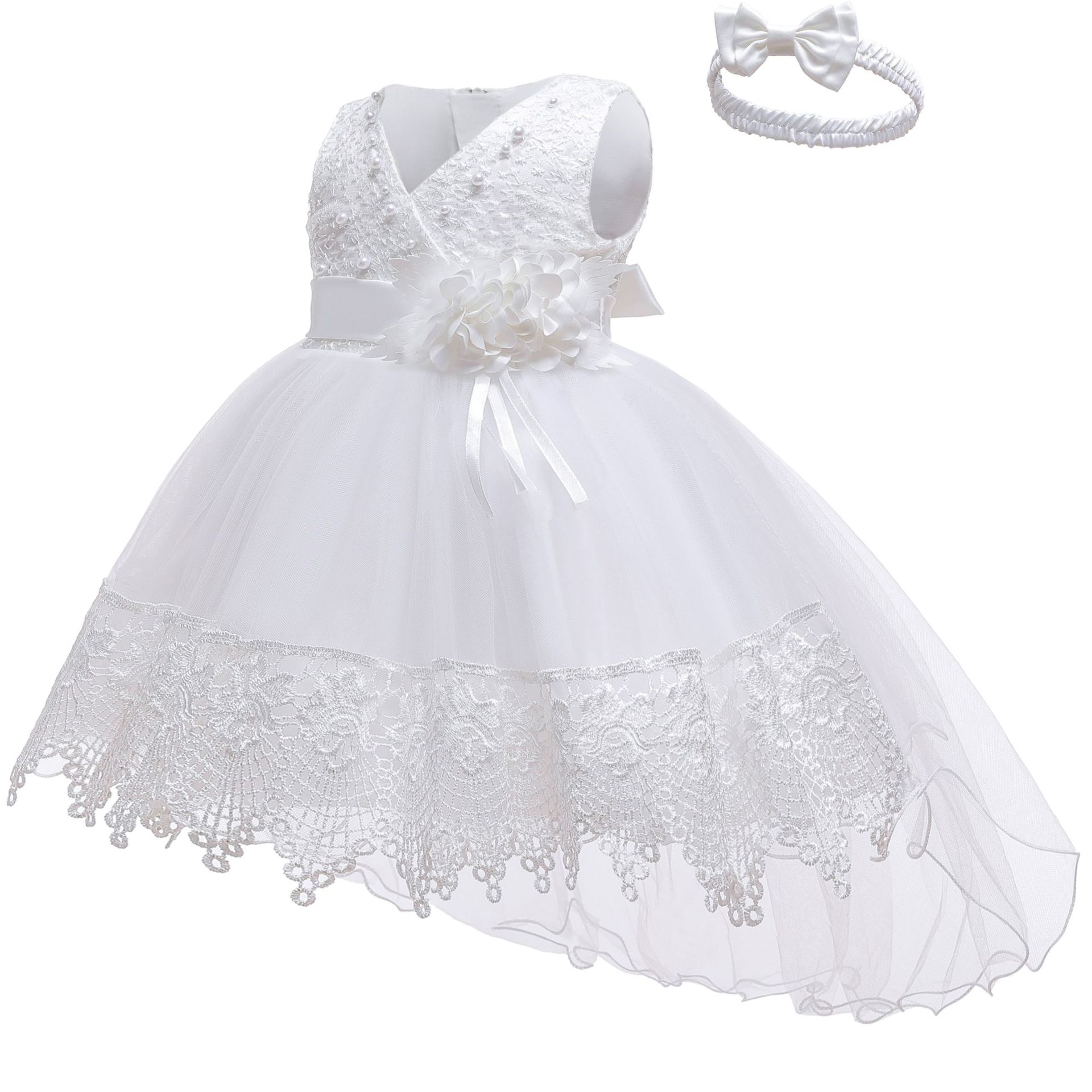 Wish婴童礼服蕾丝粉色欧