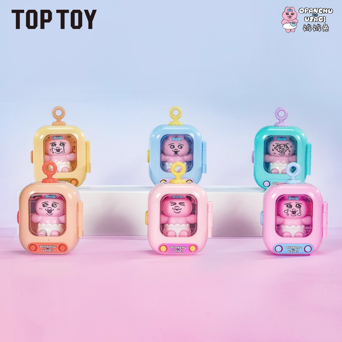 官方正品TOPTOY裤裤兔电子手账系列积木盲盒内裤兔手办可亮灯挂件