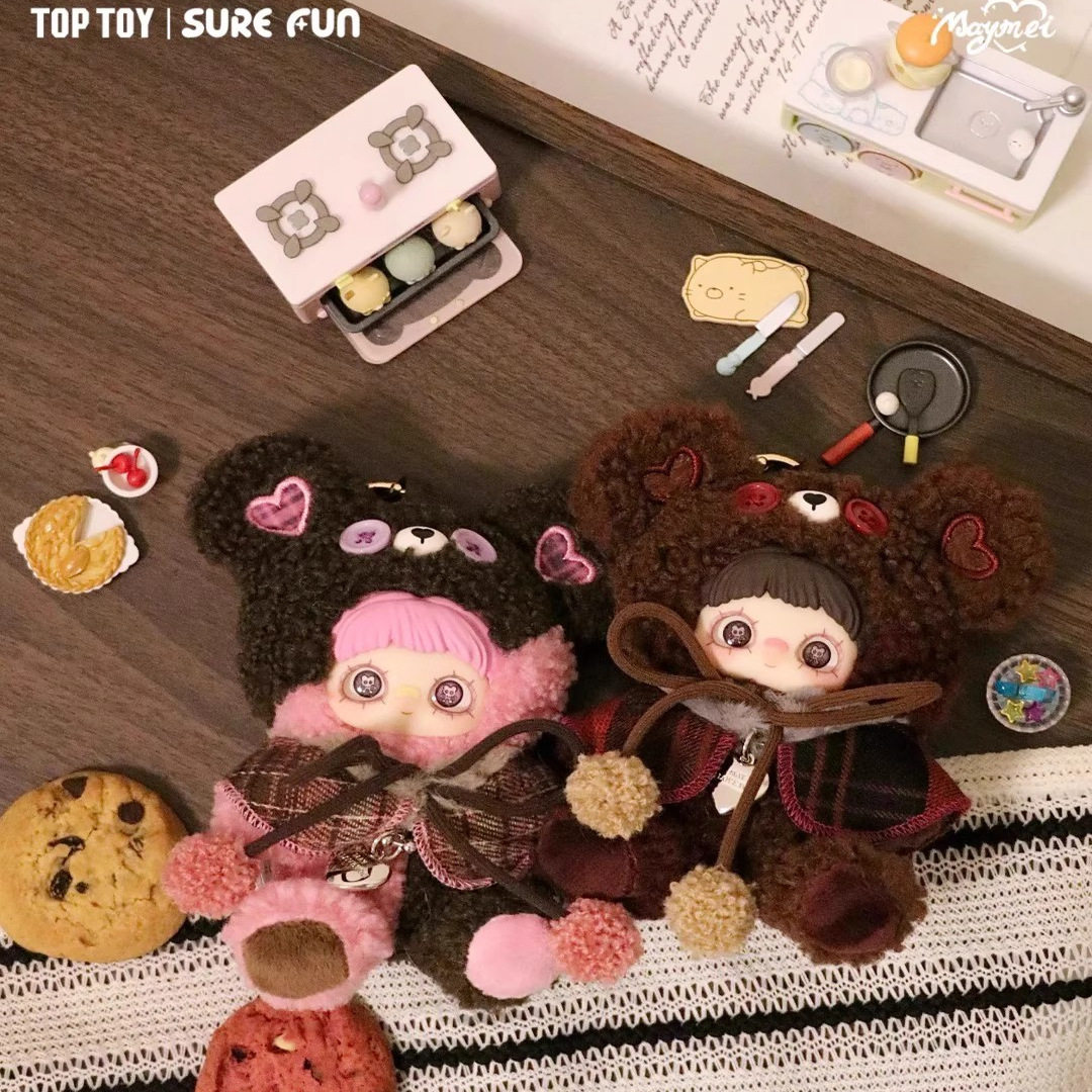 现货正品TOPTOY霉霉MAYMEI小熊饼干毛绒盲盒挂件潮玩公仔女生礼物