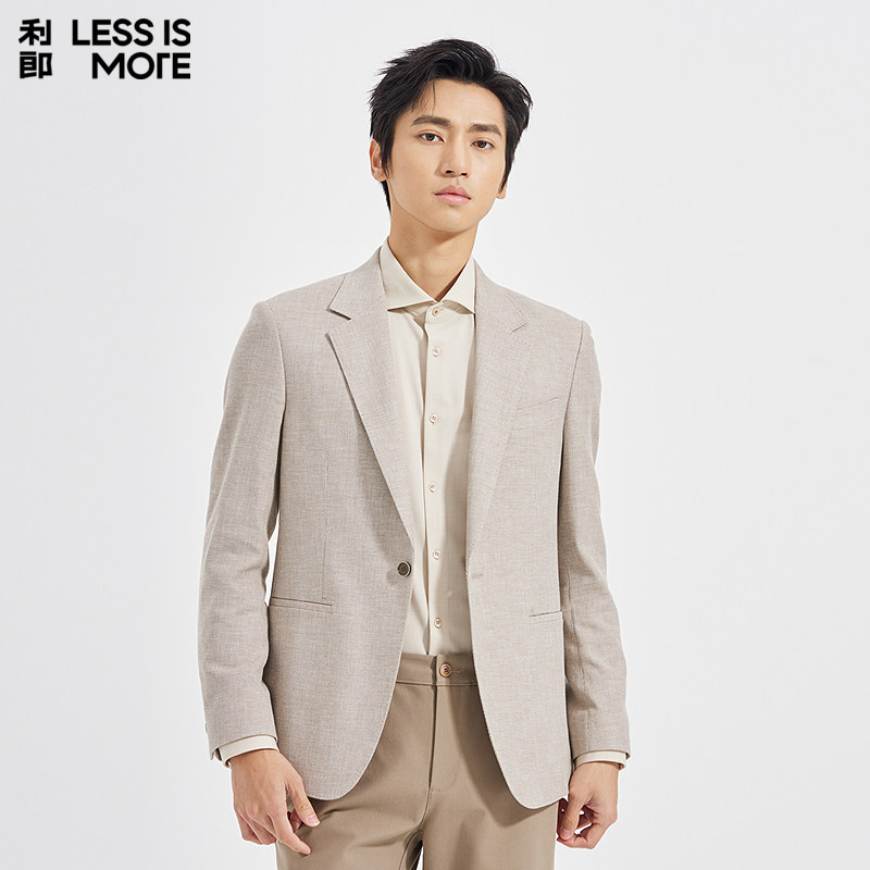 【棉麻混纺】利郎青年商务商场同款单西2026春季时尚休闲西装外套,男装,西服,淘宝优惠券,粉丝福利购,淘宝优惠卷