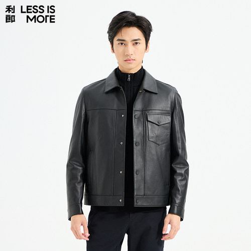 【内里充绒】利郎青年商务真皮皮衣2025冬季时尚休闲男士轻奢外套