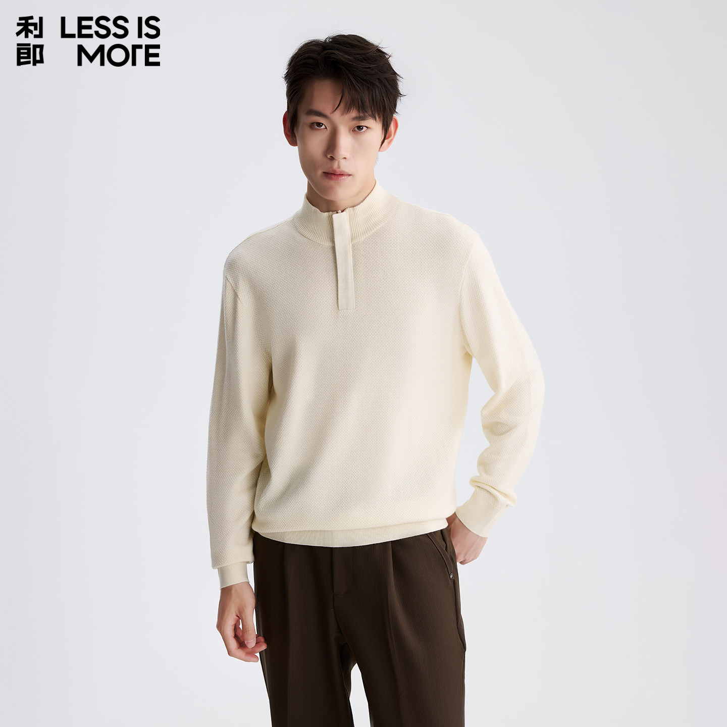 【羊绒混纺】利郎青年商务毛衣2025冬季休闲时尚保暖针男士织毛衫