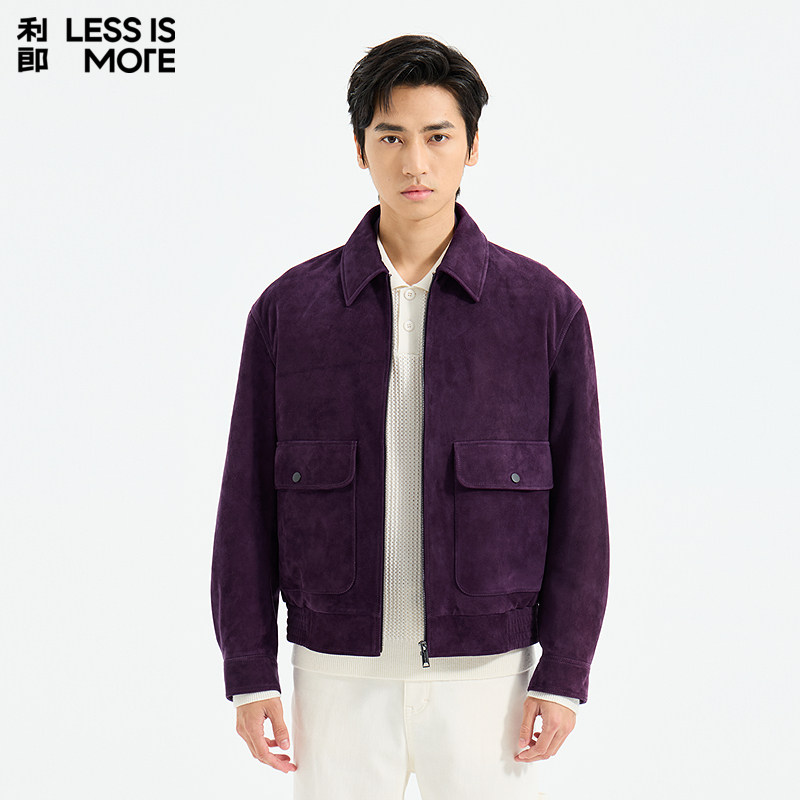 【绒面皮】利郎青年商务商场同款真皮皮衣2025冬季男士轻奢外套