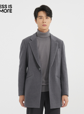 【毛针织双色提花】利郎青年商务毛呢外套2025冬保暖大衣Q4DYR201