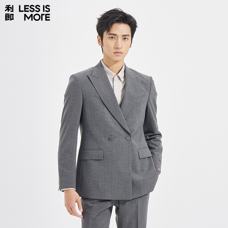 【双色条纹】利郎青年商务商场同款西服套装2026春季三件套西装男,男装,西服套装,淘宝优惠券,粉丝福利购,淘宝优惠卷