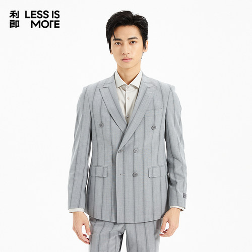 【混纺TR条纹】利郎青年商务西服套装2026春两件套西装男Q5CXF07