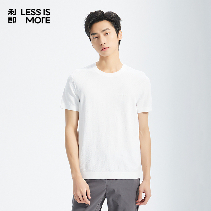 【粘纤混纺】利郎青年商务短袖t恤男2025夏轻薄透气上衣Q5XTX512