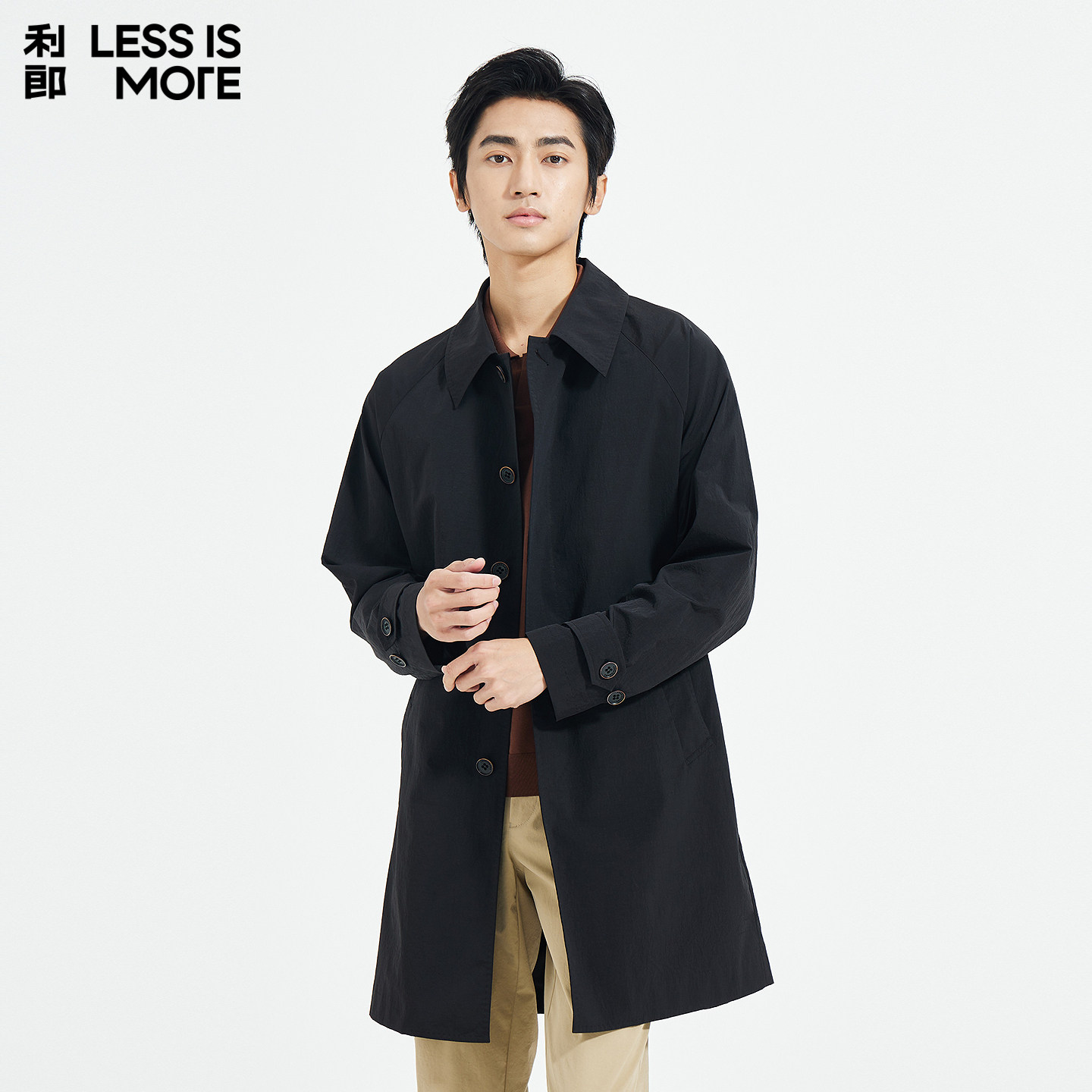 【微皱肌理】利郎青年商务风衣2026春季商务休闲弹力风衣男士外套