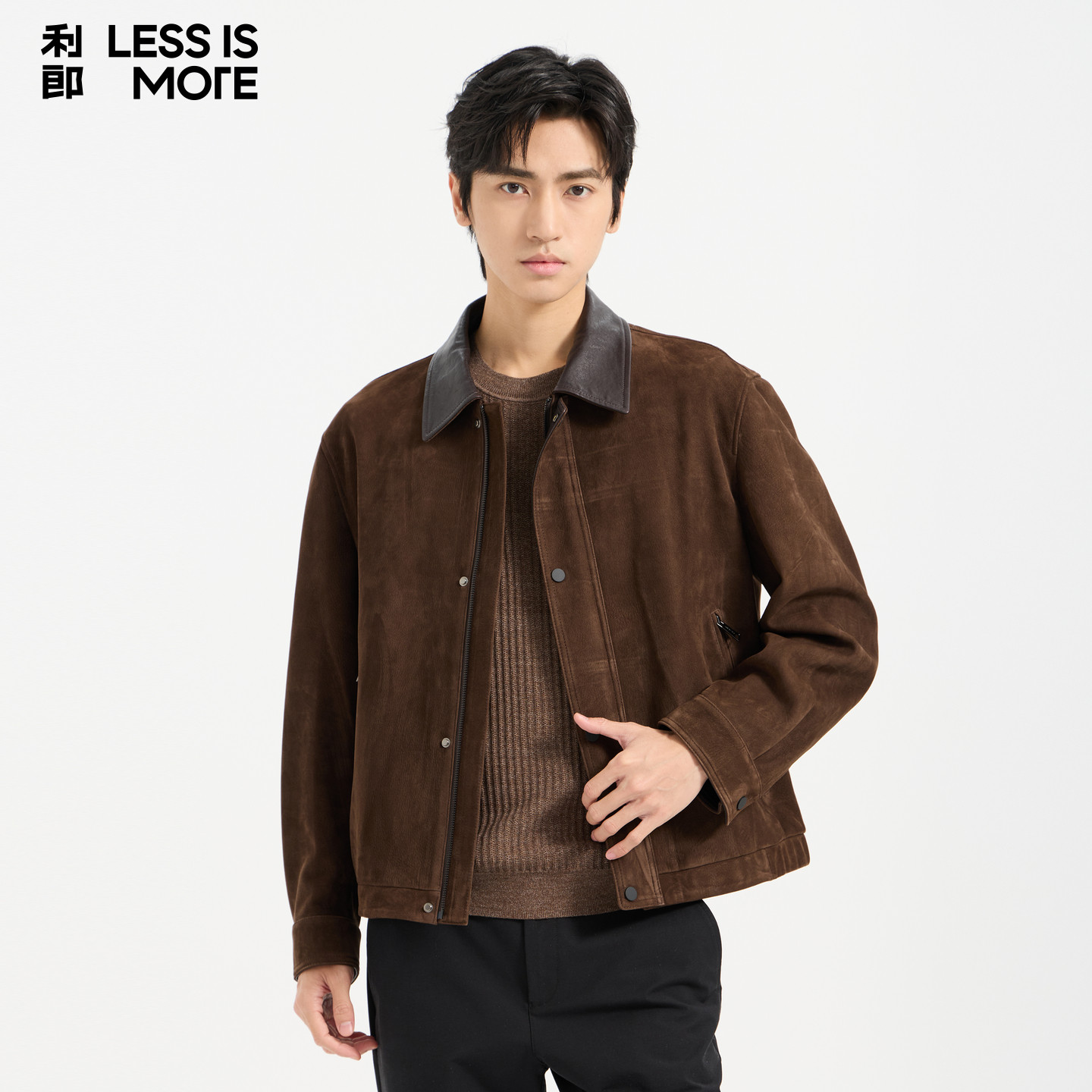 【商场同款】利郎青年商务真皮皮衣男2026秋季时尚休闲轻奢外套男