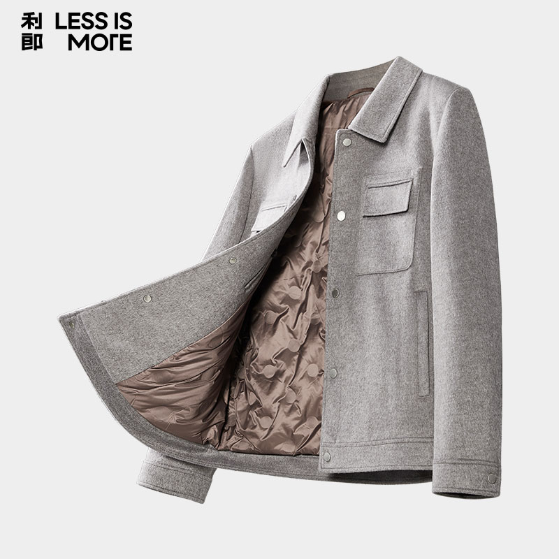 【内里充绒】利郎青年商务毛呢外套2025冬季时尚百搭休闲保暖大衣