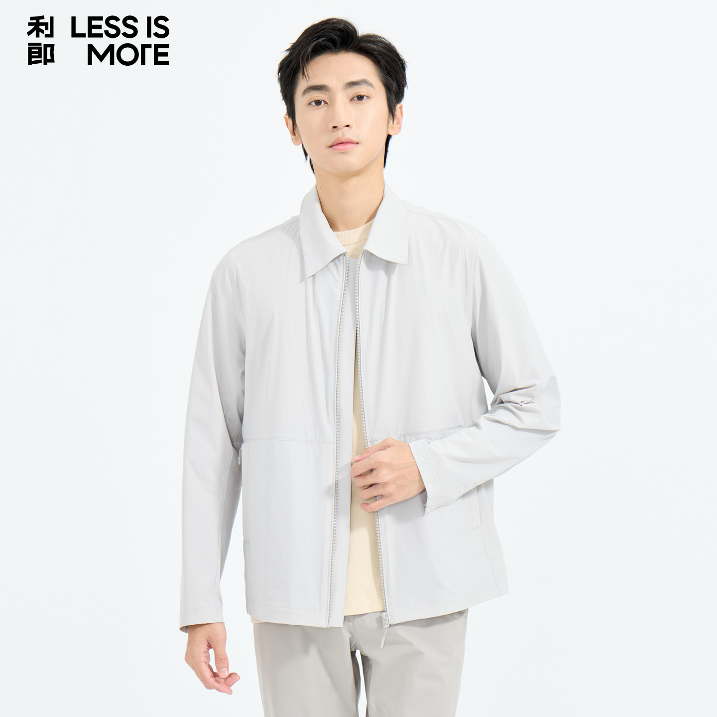 【锦氨面料】利郎青年商务空调服2026年夏季时尚翻领夹克外套男士