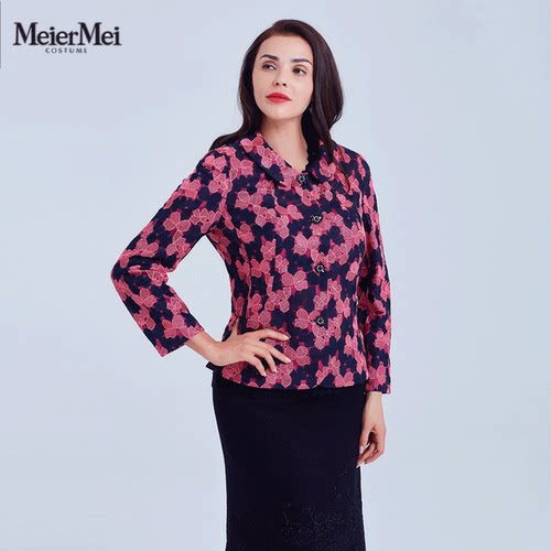 玫而美女人味精致meiermei短外套