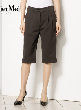 玫而美品牌专柜时尚气质休闲舒适通勤五分裤女秋冬单裤MDKL58800