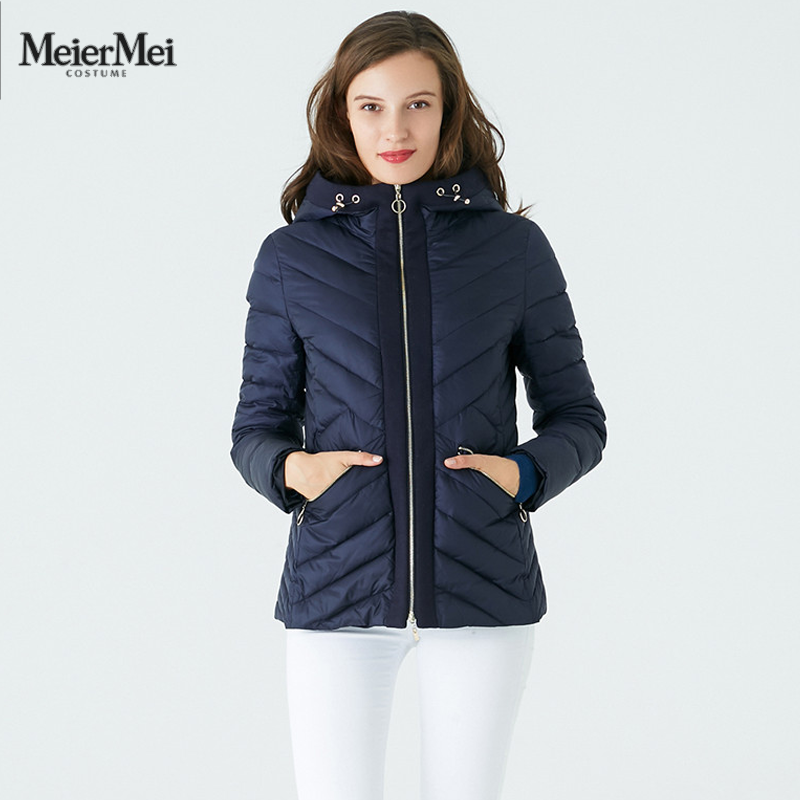 玫而美meiermei修身风短款羽绒服