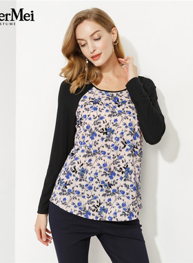 玫而美品牌专柜时尚气质修身显瘦套头衫中长款春秋长袖MCSO52900