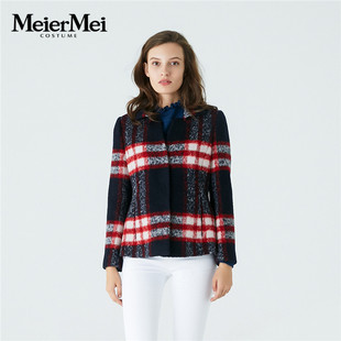 显瘦短上衣长袖 修身 外套MDJQ7190 专柜时尚 玫而美meiermei品牌女装