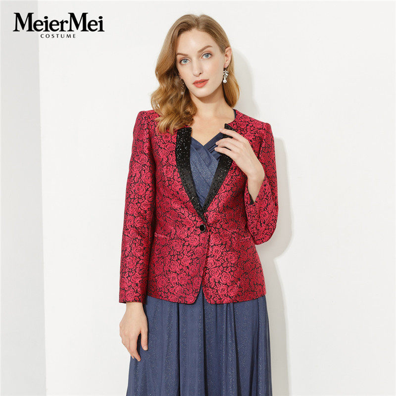 玫而美品牌专柜时尚修身玫瑰印花