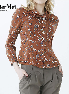 玫而美品牌专柜女装时尚气质长袖衬衫女春秋打底衫上衣MCSR51530