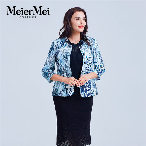 玫而美时尚印花meiermei小西服