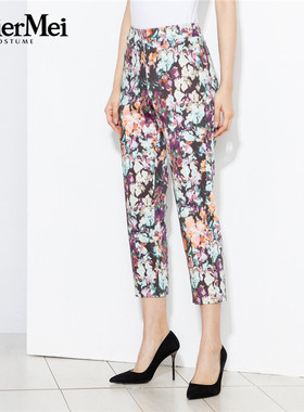 玫而美女装品牌专柜时尚气质修身显瘦休闲裤春秋女裤子MCKP40800