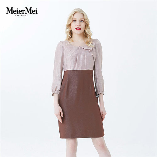 玫而美女装品牌时尚连身裙中长款