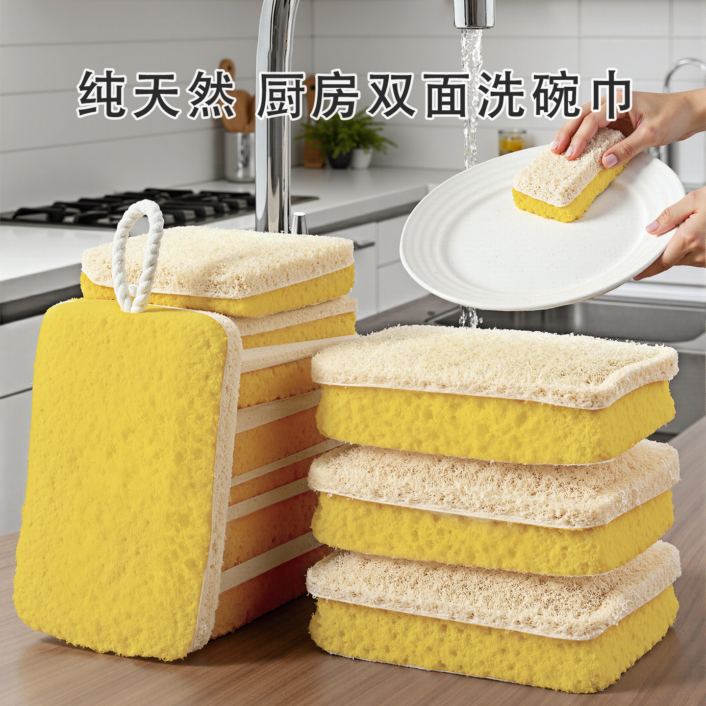 纯天然丝瓜烙洗碗擦百洁布