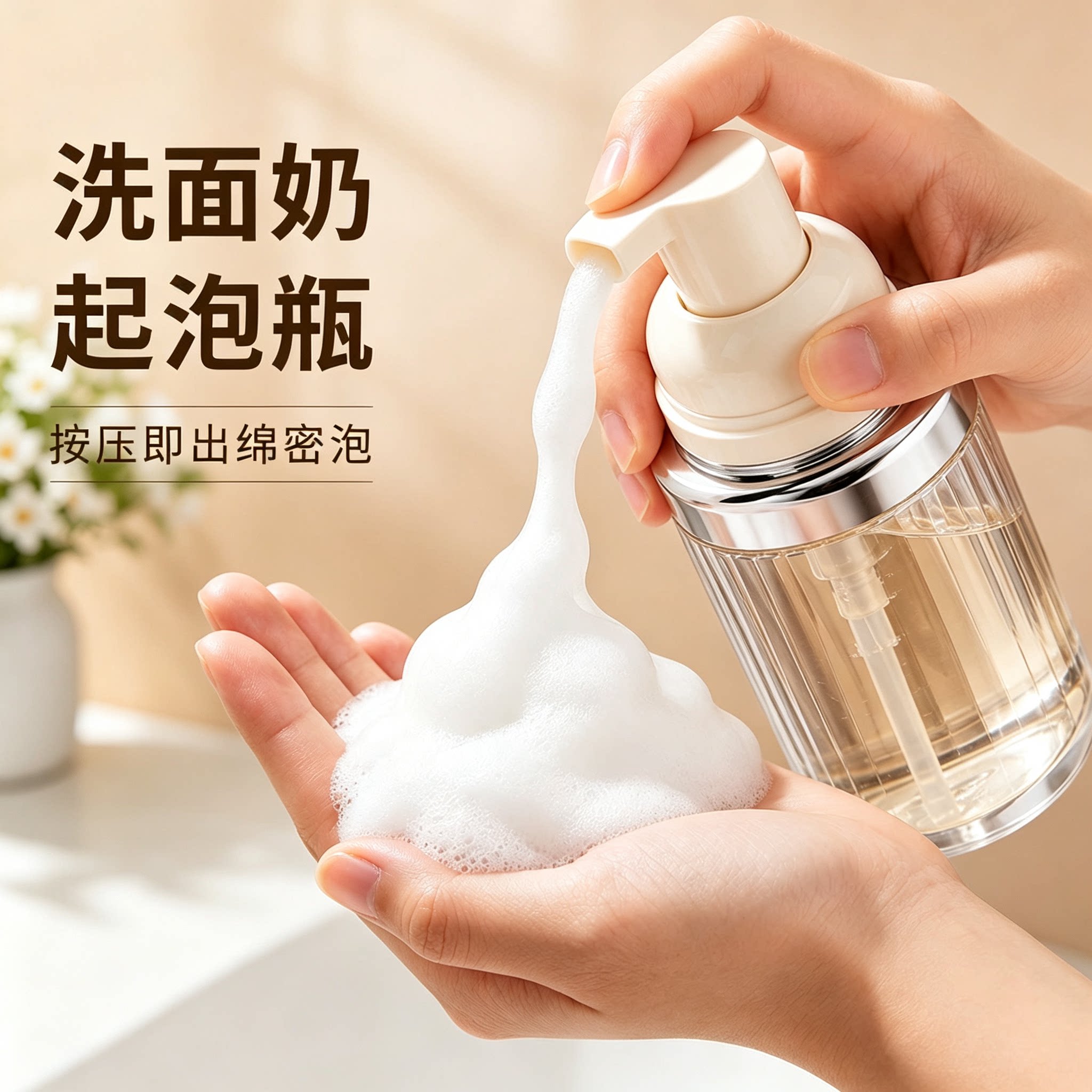 洗面奶起泡器按压式慕斯起泡瓶洗发水沐浴露专用泡沫瓶子发泡神器
