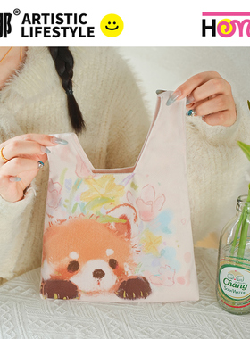 弘娜×一年生球状叶 春日手绘治愈系可爱小动物小容量套结手腕包