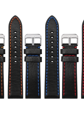 适配卡西欧手表带ECB-900DB/EFR-550RB 红牛赛车牛皮表带配件22mm