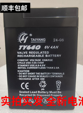 TAIYANG蓄电池TY640电子秤专用电池6V4.0AH儿童玩具车 探照灯电瓶