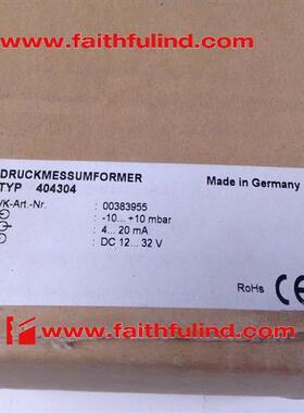 议价Jumo 00383955 久茂全新压力传感器 404304 10mbar