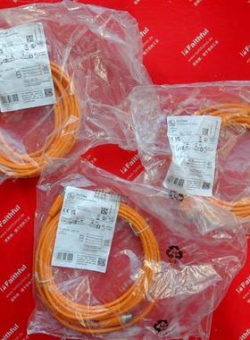 议价Ifm EVT044 易福门全新连接线 M12 4芯 公母头 5米