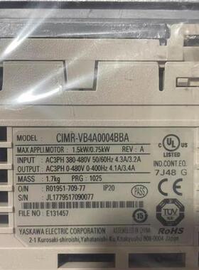 议价CIMR-VB4A0001BAA CIMR-VB4A0001BBA 变频器现货包邮议价