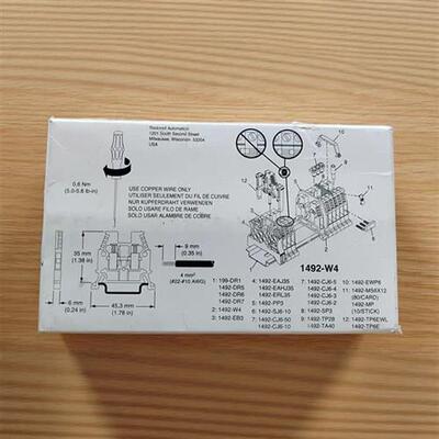 议价AB罗克韦尔接线端子1492-W4-G 1492-W4全新原装正品现货议价