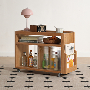 客厅实木小茶几可移动边几简约现代沙发边柜橡木收纳柜卧室床头柜