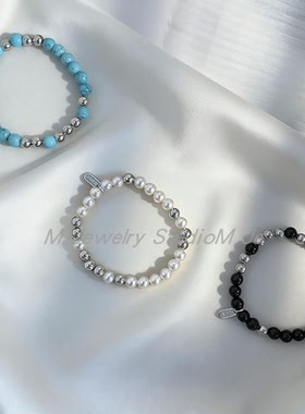 韩星博主同款绿松手串叠戴不掉色