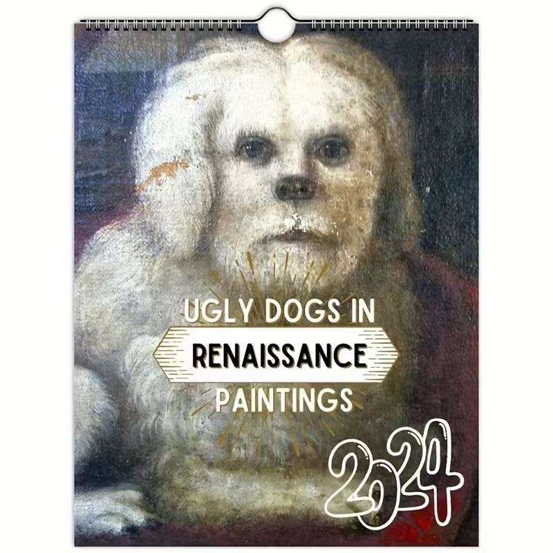 Cursed Dog Meme,中世纪丑陋的狗绘画中的狗日历台历素描动物