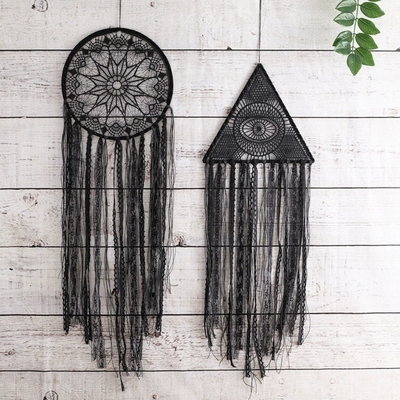 厂家批挂毯家居装饰恶魔之眼饰品个性暗黑哥特风捕梦网挂件挂饰