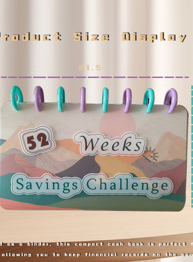 跨境现货 52 Week Savings Challenge 52周存钱挑战 存钱计划本