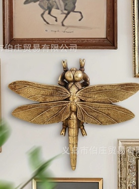 轻奢同款蜻蜓昆虫挂件创意动物翅膀复古壁挂昆虫爱好者的收藏挂饰