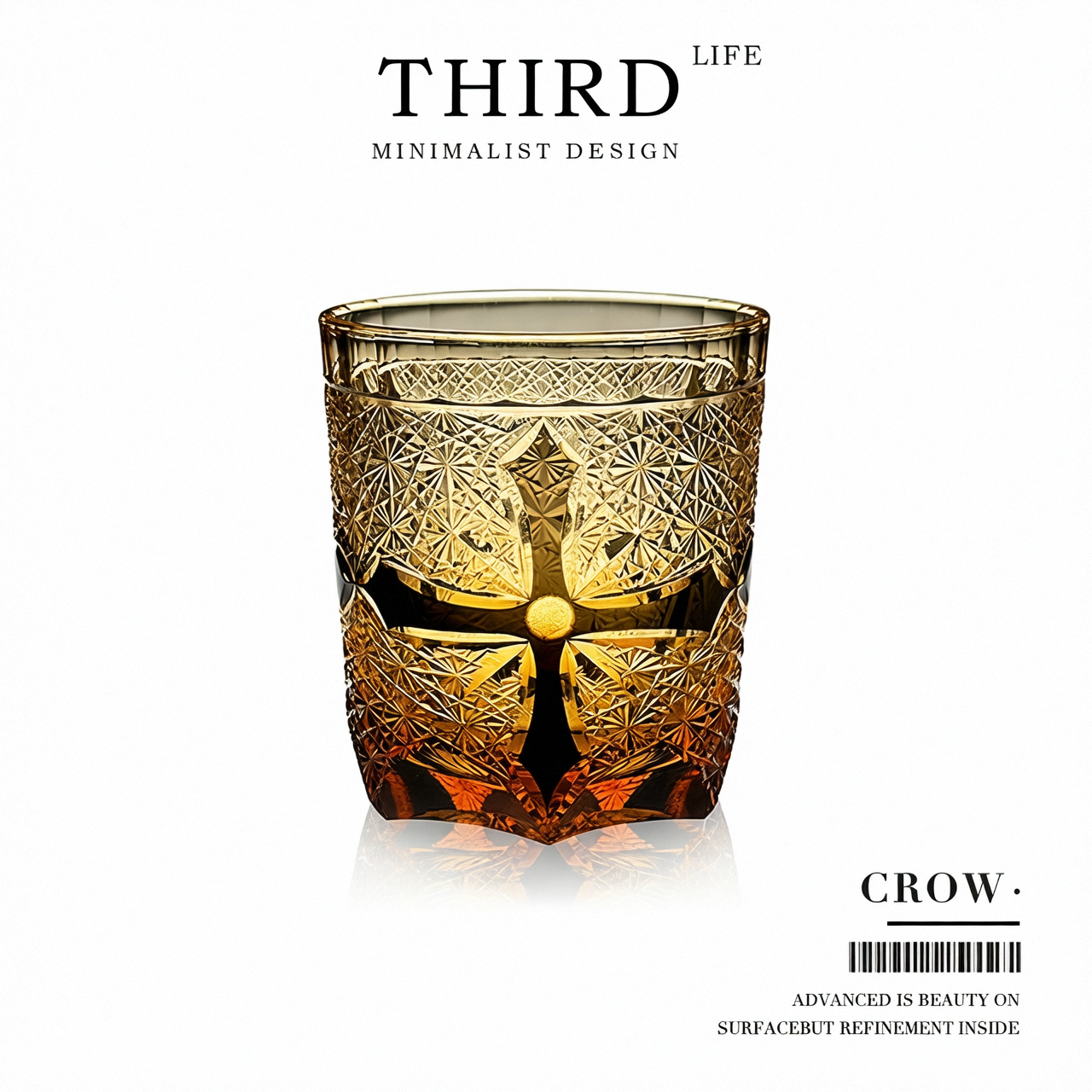 Life's&middot;Crow&middot;酒具水晶玻璃杯子江户切子威士忌酒杯女高端 |克罗