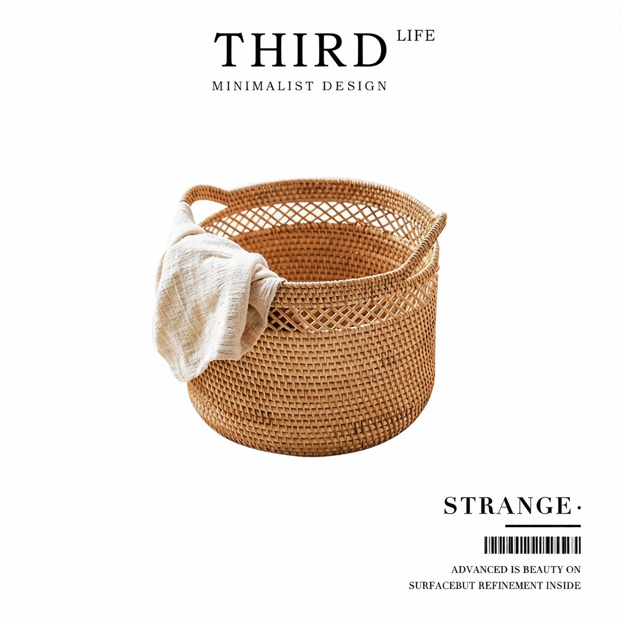 Life's·Strange·杂物收纳筐脏衣篓藤编脏衣篮编织衣物玩具|异丽