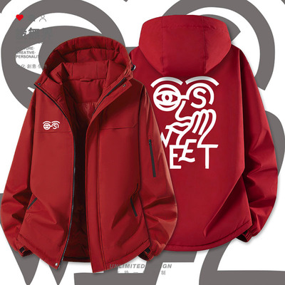 财富Wealth意象画隐体字棉服外套