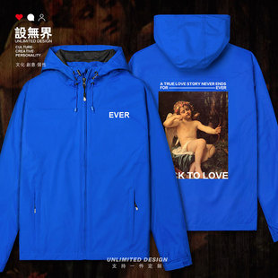 外套设 love冲锋衣男女世界名画薄款 无界 爱神丘比特之箭back