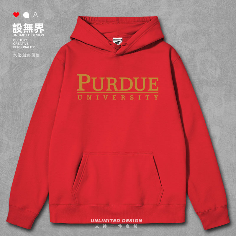 普渡大学名校学生毕业纪连帽卫衣
