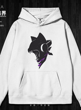 怪兽猫厂Monstercat专辑VOL1封面连帽卫衣男女潮秋冬衣服设 无界
