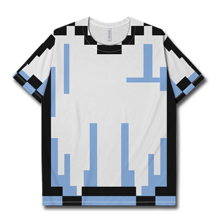 马赛克像素风潮牌小众设计感痞帅大码速干T恤男装女装0018设 无界