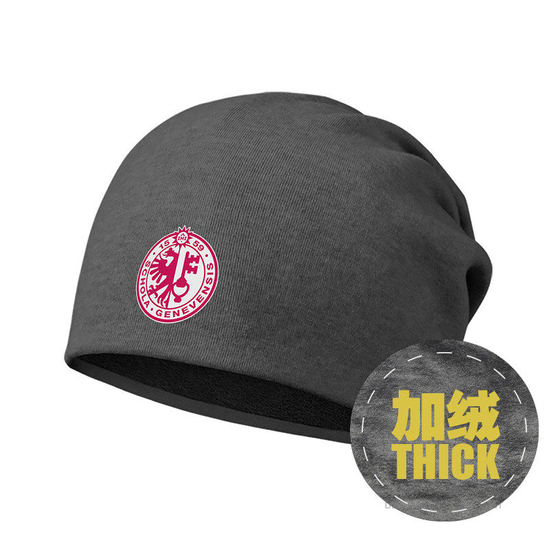 日内瓦大学定制校徽堆堆帽男女帽子瑞士学生头巾帽加绒帽设 无界