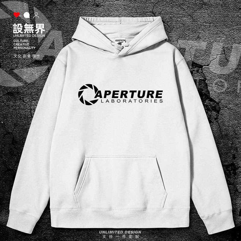 实验室传送门2光圈科技valve PS3加绒连帽卫衣男女外套秋设 无界