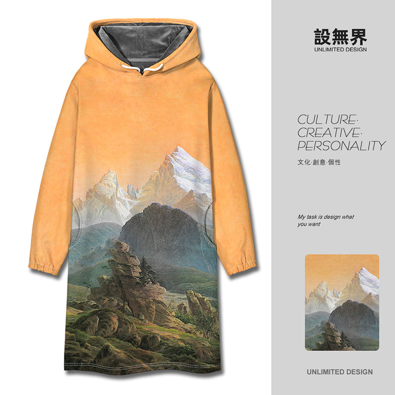 世界名画弗里德里希瓦茨曼卫衣裙